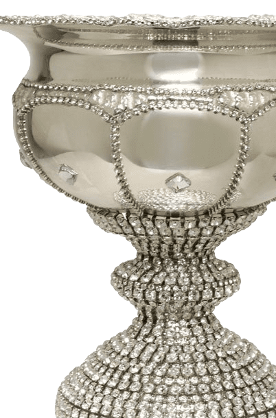 B.B.SIMON CUP-505 Clear Swarovski Diamond Crystal Schooner Wine Glass - Image 2