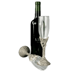 B.B.SIMON CUP-507 Swarovski Crystal Rhinestone Jeweled Wine Glasses