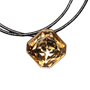 Diagonal Rounded Square Necklace - Golden Shadow