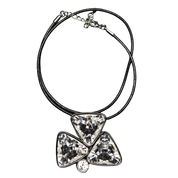 Trifecta Necklace - Clear/Black Finish - Image 2