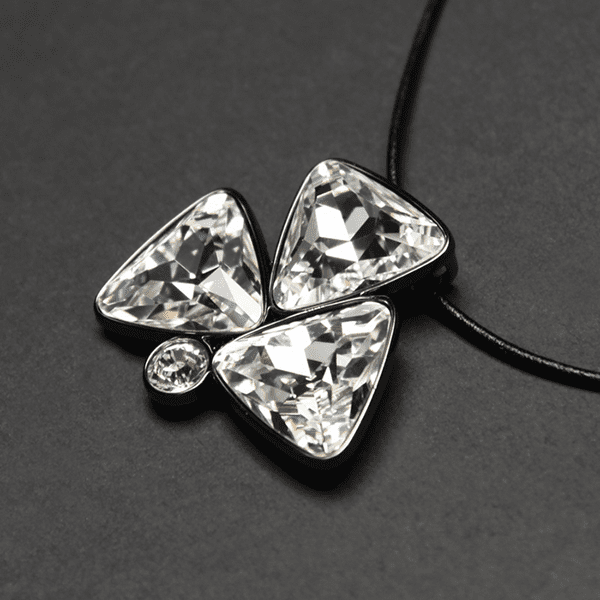 Trifecta Necklace - Clear/Black Finish - Image 3