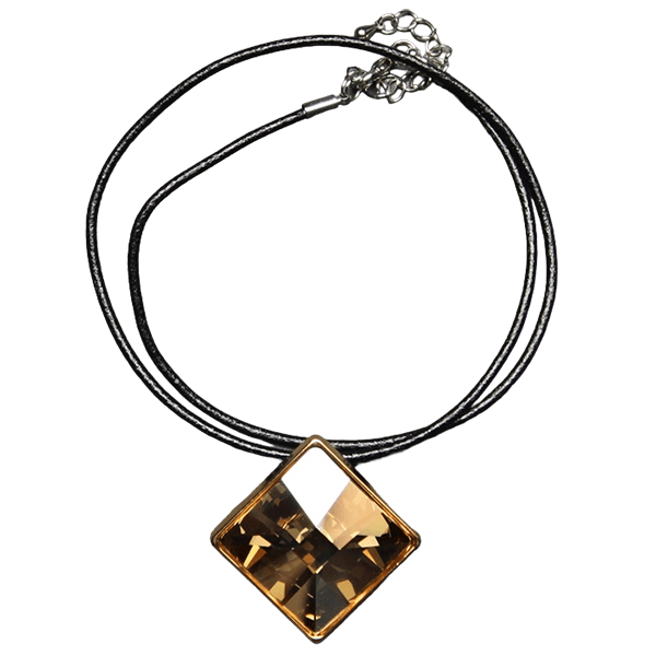 Diagonal Square Necklace - Golden Shadow - Image 2