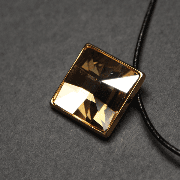 Diagonal Square Necklace - Golden Shadow - Image 3