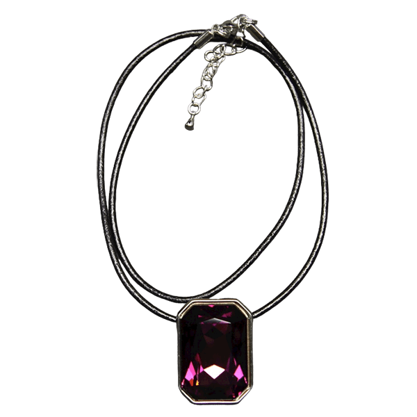 Emerald Cut Necklace - Amethyst - Image 2