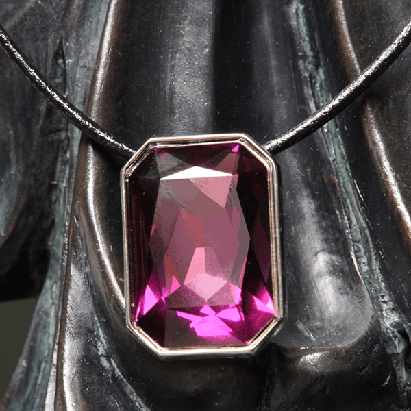 Emerald Cut Necklace - Amethyst - Image 4