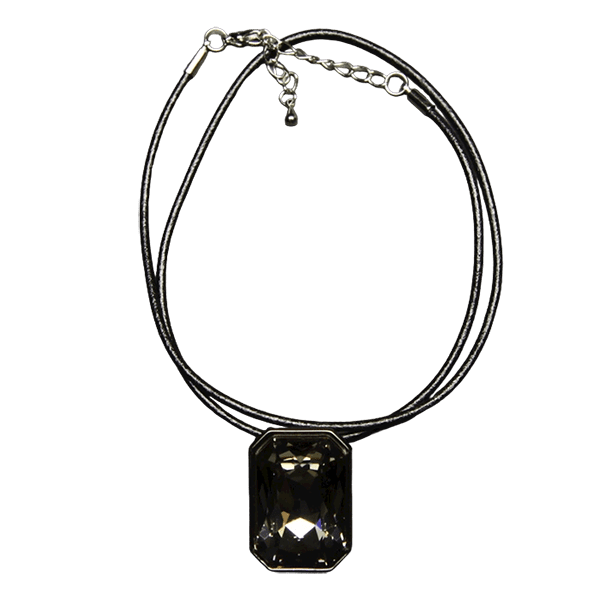 Emerald Cut Necklace - Black Diamond - Image 2