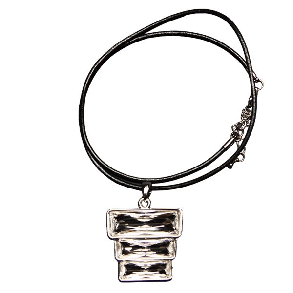 Triple Stack Necklace - Clear - Image 2