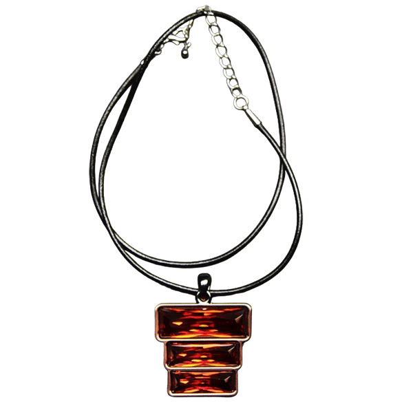 Triple Stack Necklace - Red Magma - Image 2