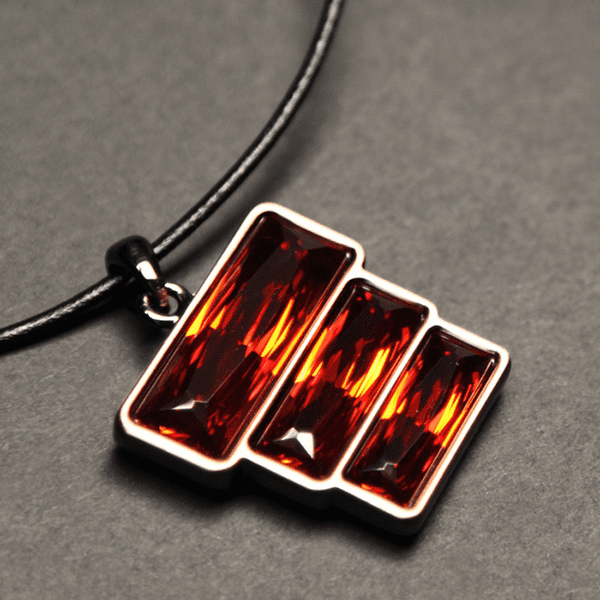 Triple Stack Necklace - Red Magma - Image 3