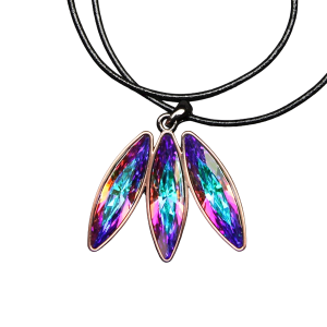 Tri Feather Necklace - AB