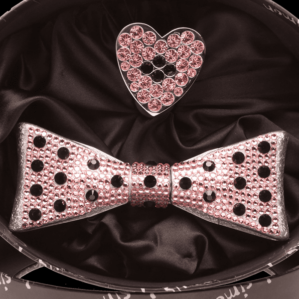 BOW2-V1-ROSE-JET B.B.SIMON BELT - Image 2