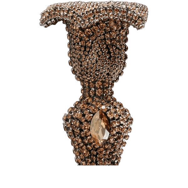 CDH-223-GOLD bb Simon Swarovski crystal Candle holder - Image 2