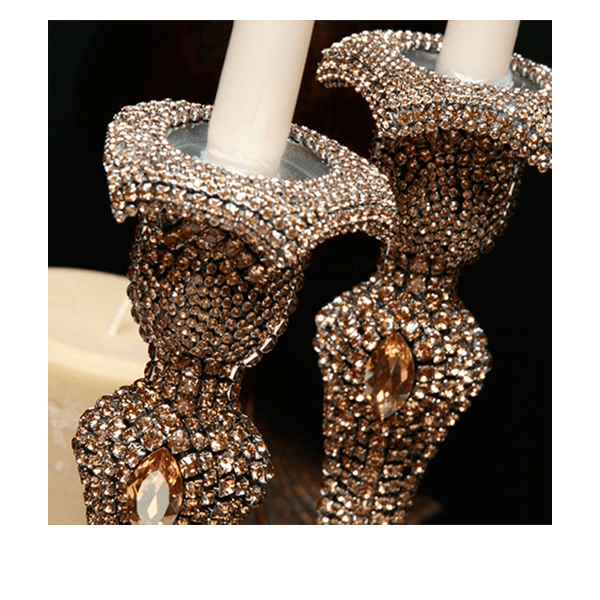 CDH-223-GOLD bb Simon Swarovski crystal Candle holder - Image 5