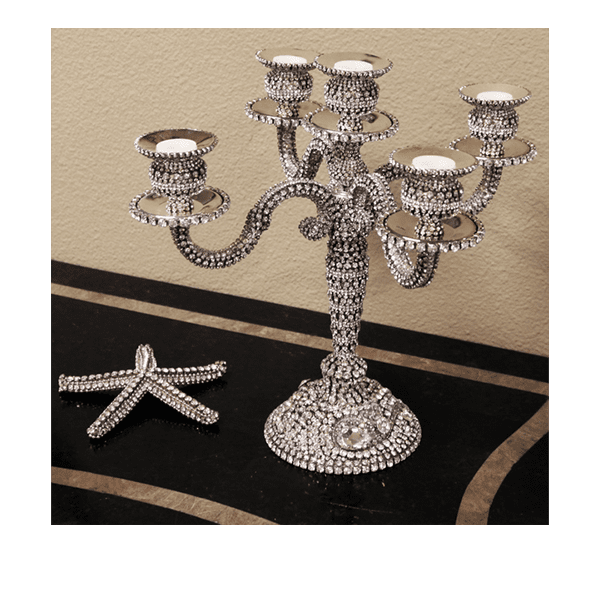 CDH-247 B.B.SIMON SWAROVSKI CRYSTAL CANDLE HOLDER - Image 5