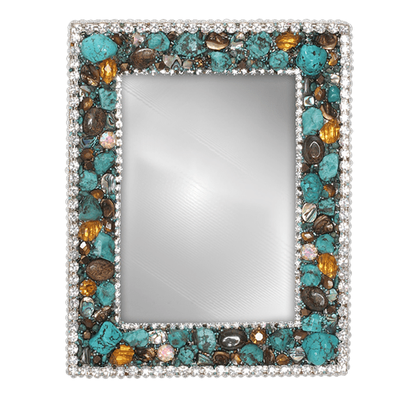 F-102-TURQ-M bb Simon Swarovski crystal frame