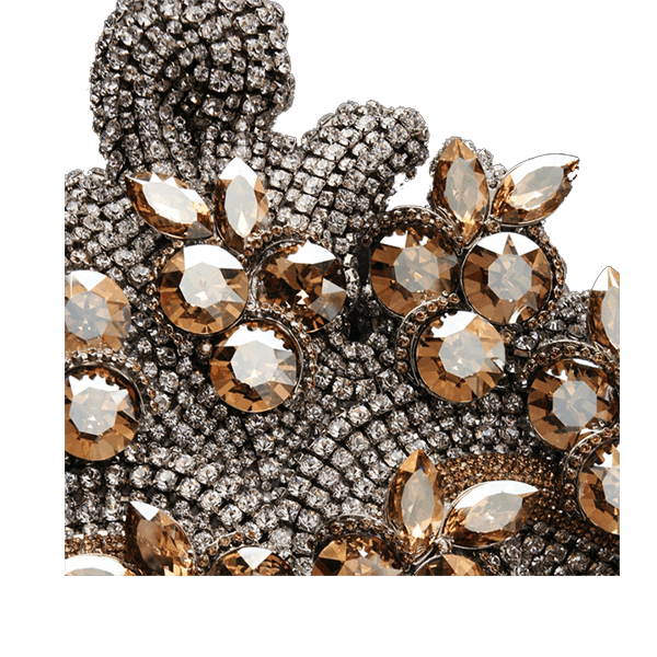 M-200-GOLD-CLEAR BB Simon Gold Swarovski Crystal Mirror - Image 2