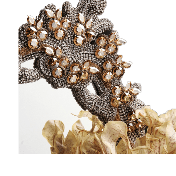 M-200-GOLD-CLEAR BB Simon Gold Swarovski Crystal Mirror - Image 4