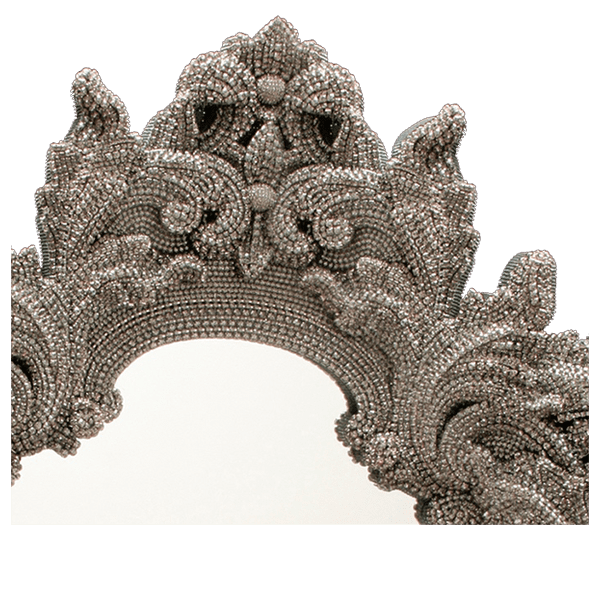 M-203-7 BB Simon Black Diamond Swarovski Mirror - Image 2