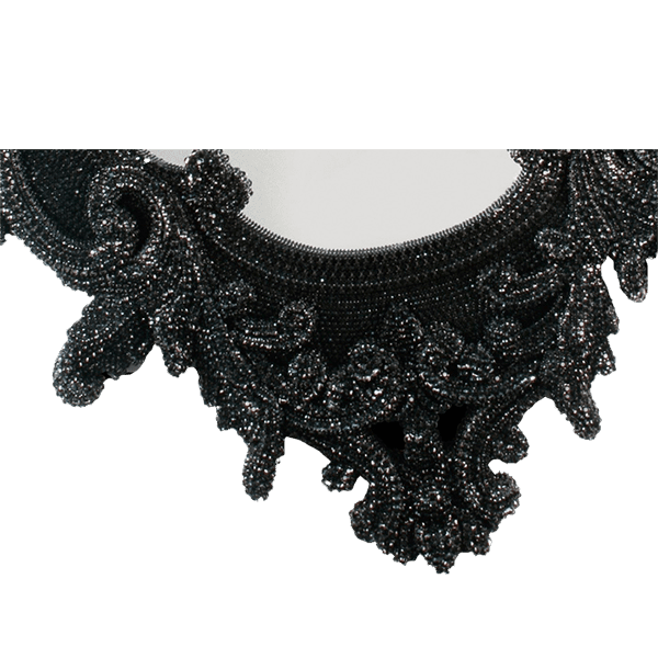 M-203-JET BB Simon Jet Black Jeweled Mirror - Image 4