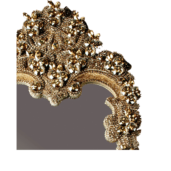 M-306-27 BB Simon Gold Swarovski Full Length Mirror - Image 2