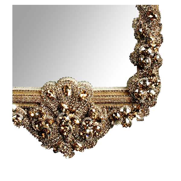 M-306-27 BB Simon Gold Swarovski Full Length Mirror - Image 4