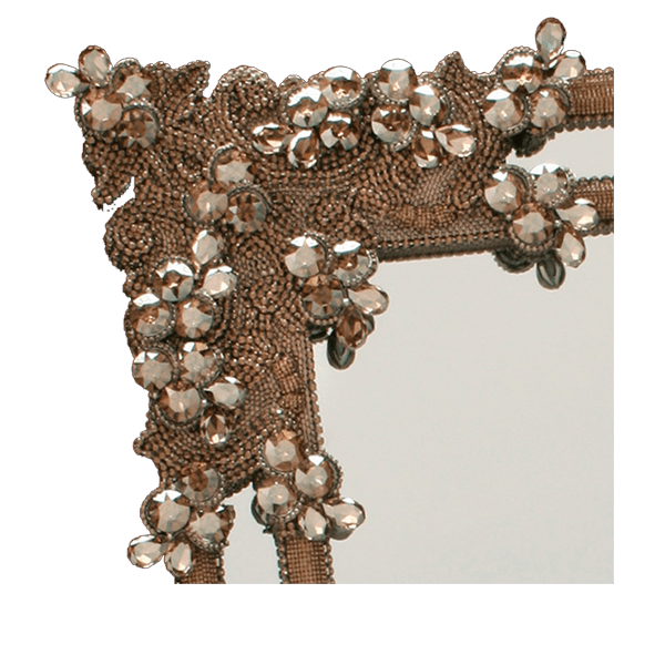 M-401-GOLD BB Simon Delicate Jeweled Gold Wall Mirror - Image 2