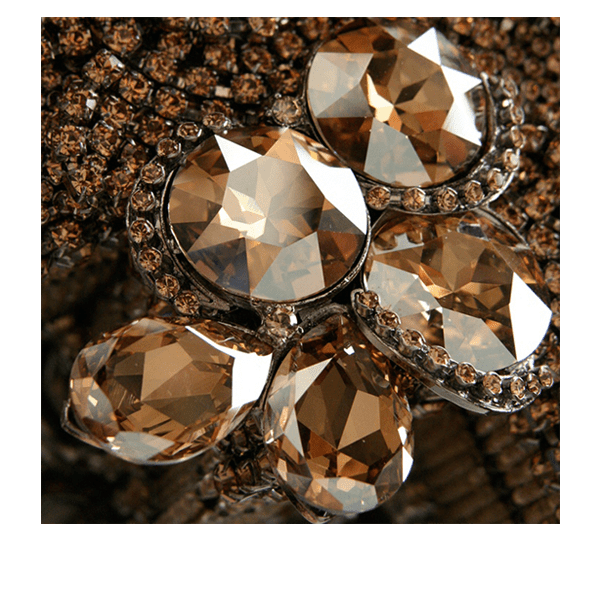 M-401-GOLD BB Simon Delicate Jeweled Gold Wall Mirror - Image 3