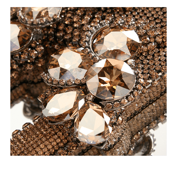 M-401-GOLD BB Simon Delicate Jeweled Gold Wall Mirror - Image 4