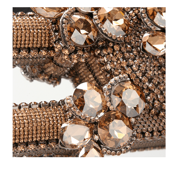 M-401-GOLD BB Simon Delicate Jeweled Gold Wall Mirror - Image 5