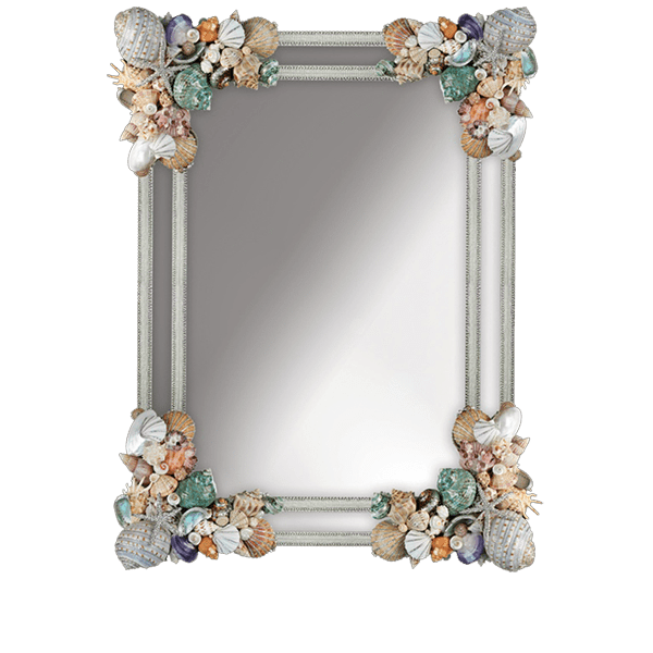M-401-SHELL BB Simon Coastal Swarovski Bling Mirror