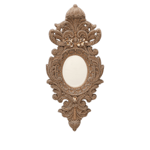 M-527-BB Simon Gold Framed Swarovski Mirror