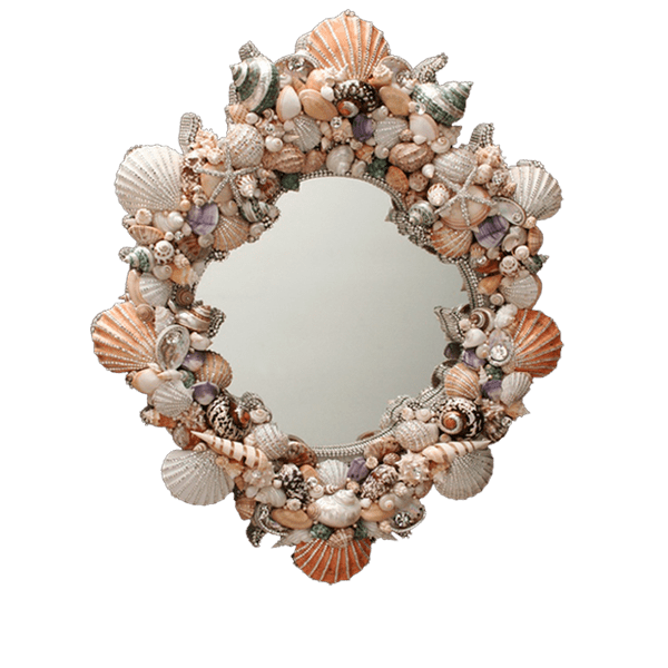 M-533 BB Simon Gold Round Diamond Mirror