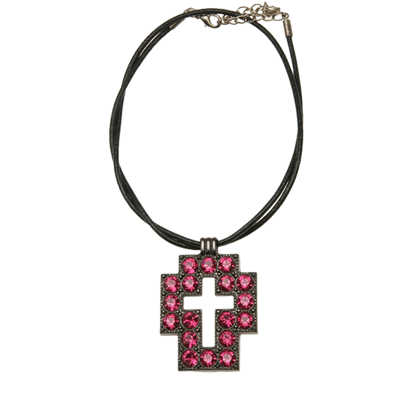 Square Cross Necklace - Rose - Image 2