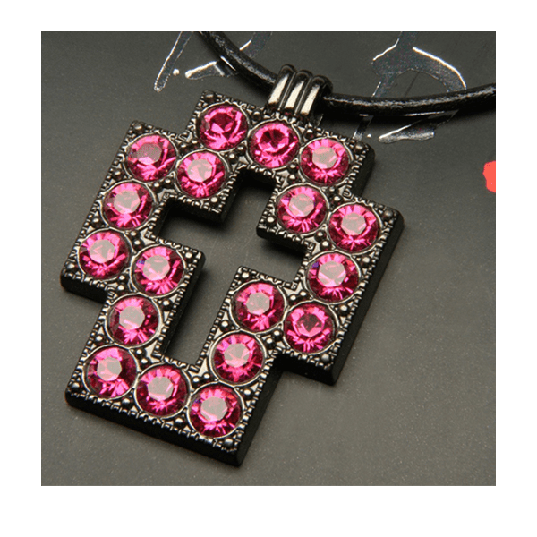 Square Cross Necklace - Rose - Image 3