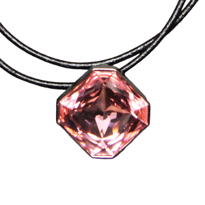 Diagonal Rounded Square Necklace - Rose