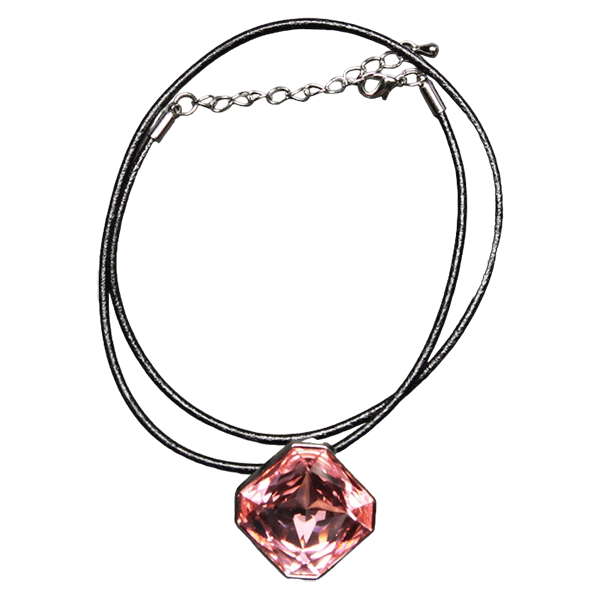 Diagonal Rounded Square Necklace - Rose - Image 2