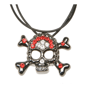 Skull n Crossbones - Red & Clear