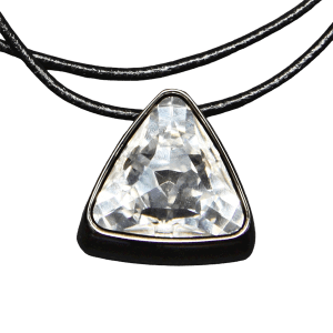 Triangle Crystal Necklace – Clear