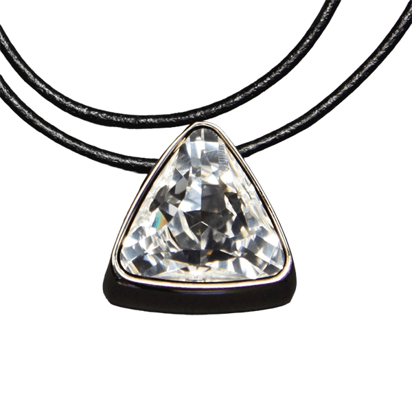 Triangle Crystal Necklace - Clear