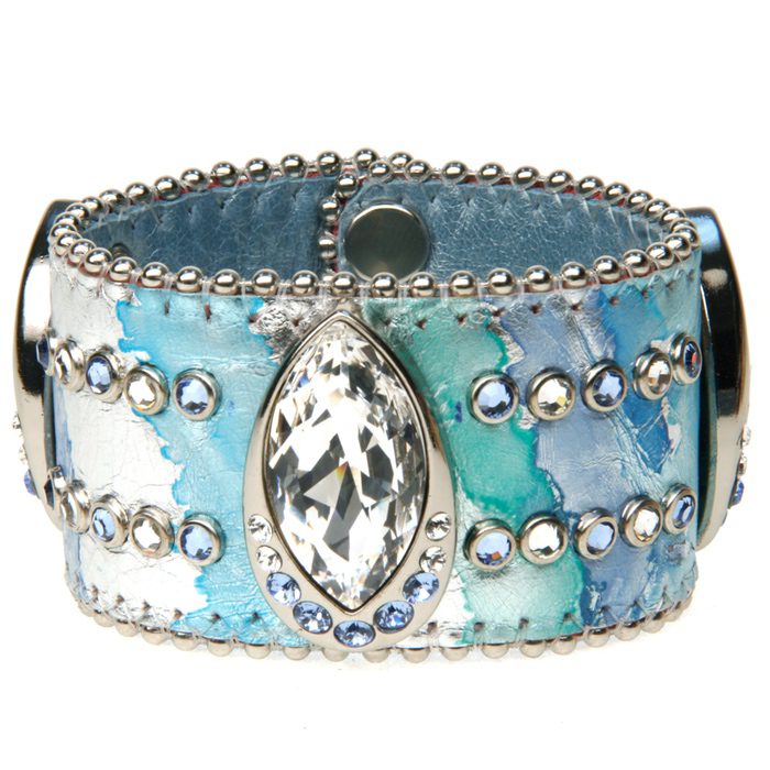 B.B.SIMON CUFF-D51-C96-CLEAR-LT.SAPPHIRE-SF