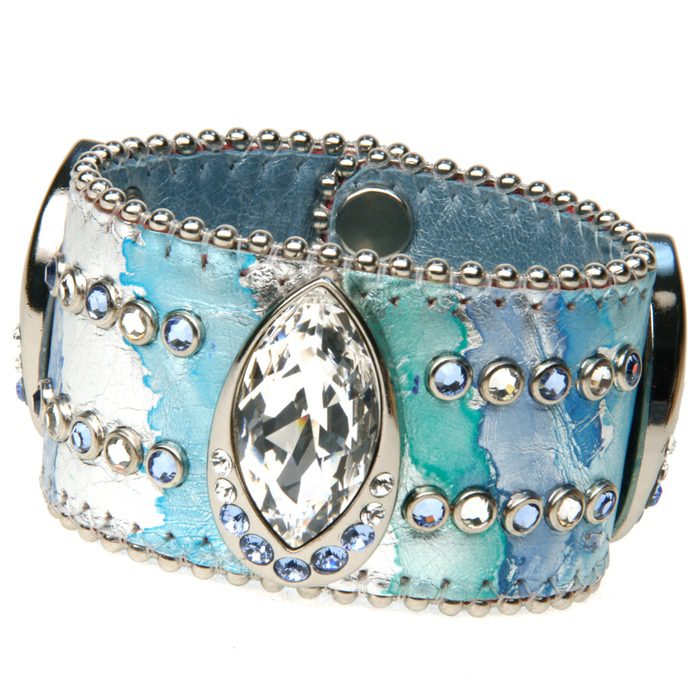 B.B.SIMON CUFF-D51-C96-CLEAR-LT.SAPPHIRE-SF