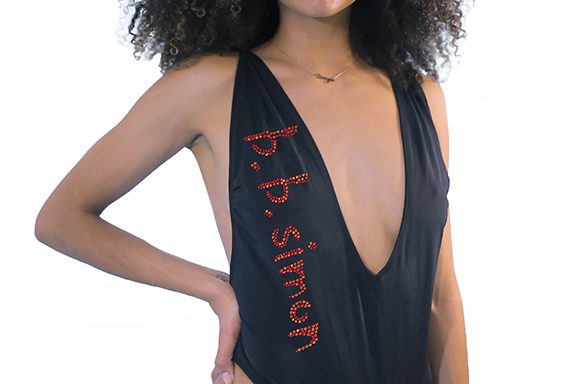 One Piece Swimsuit - Black/Red