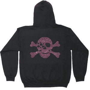 Classic 'Skull & Bones' Logo Hoodie - Pink