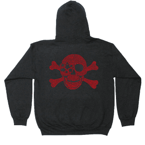 Classic 'Skull & Bones' Logo Hoodie - Red