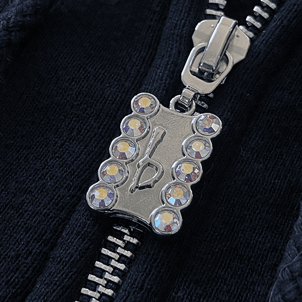 Skull & Crossbones Zip Up Hoodie - Black/Ab - Image 2