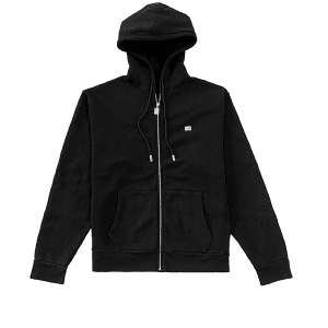Skull & Crossbones Zip Up Hoodie - Black/Ab