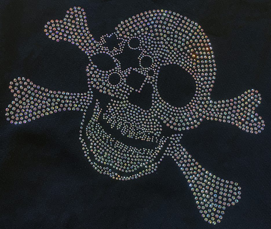 Skull & Crossbones Zip Up Hoodie - Black/Ab - Image 5