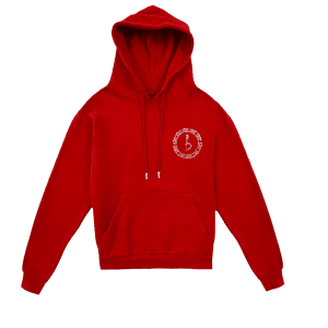 Emblem Hoodie - Red/Clear
