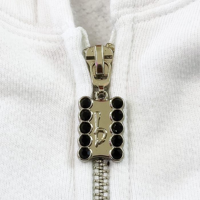 Emblem Zip Up Hoodie - Black/Clear - Image 4