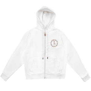 Emblem Zip Up Hoodie - White/Red